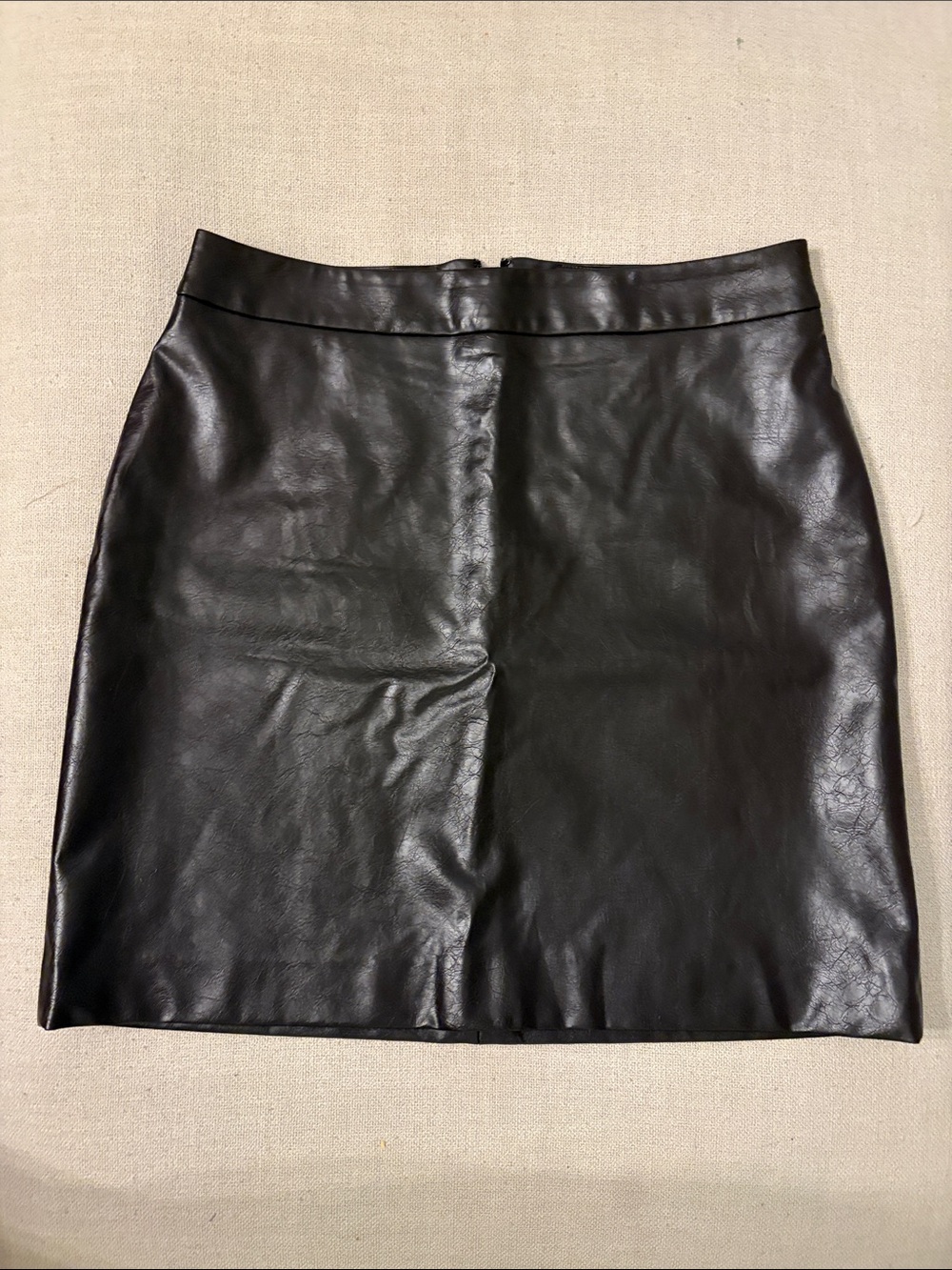 Anne Klein Faux Leather Mini Skirt